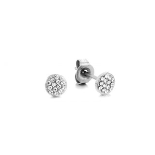 Michelle Bijoux Ear Stud Round Crystal
