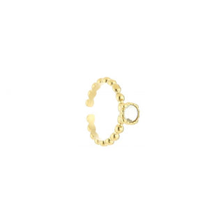 Kaufen kristall Michelle Bijoux Ring runder Stein (Einheitsgröße)