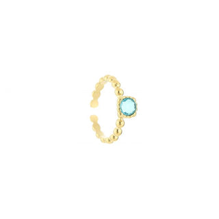 Michelle Bijoux Ring runder Stein (Einheitsgröße)