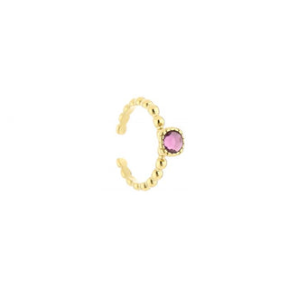 Michelle Bijoux ring round steen (One Size)