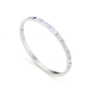 Michelle Bijoux Bracelet Purple Crocodile Silver/Purple