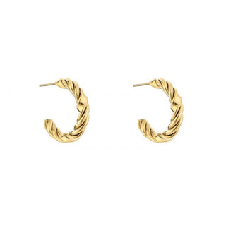 Michelle Bijoux Ear stud twisted hoop (3mm)