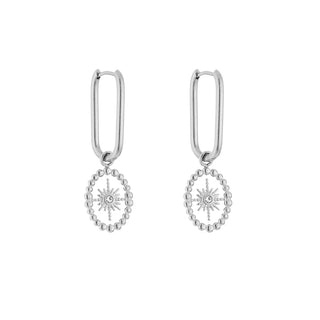 Kopen zilver Michelle Bijoux Oorhanger morning star crystal