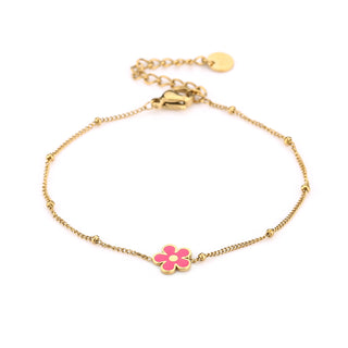 Michelle Bijoux bracelet flower gold