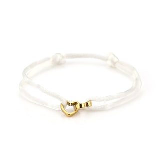 Michelle Bijoux bracelet two hearts gold rope (one size)