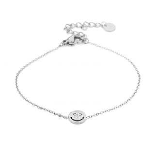 Michelle Bijoux Bracelet Smiley White Stones
