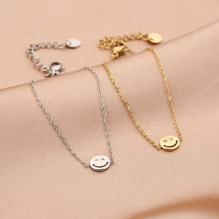 Michelle Bijoux Bracelet Smiley White Stones