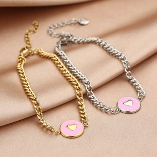 Michelle Bijoux bracelet heart link