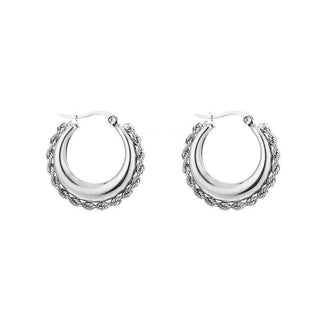 Michelle Bijoux Ohrring Bali Hoop Twisted Halskette
