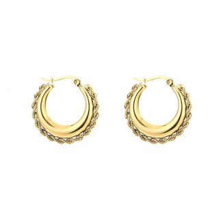 Michelle Bijoux Ohrring Bali Hoop Twisted Halskette