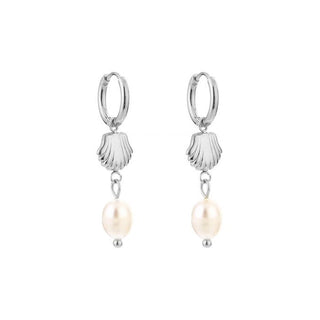 Michelle Bijoux Oorhanger Schelp Parel