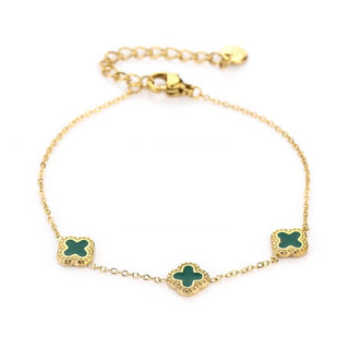 Michelle Bijoux Bracelet (Jewelry) Bracelet 3 Clovers Gold