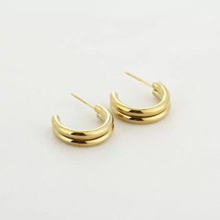 Michelle Bijoux Double Hoop Ear Studs