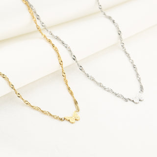Michelle Bijoux Necklace Thin Twisted Butterfly