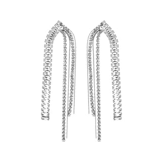 Michelle Bijoux Ear studs Rhinestone round and baget