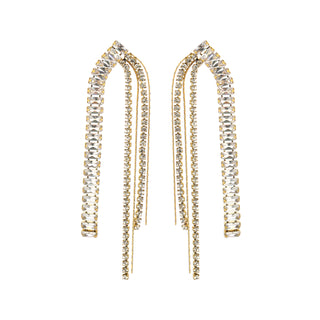 Michelle Bijoux Ear studs Rhinestone round and baget