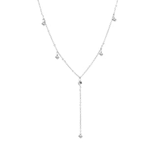 Bijoutheek Collier Y Witte Stenen