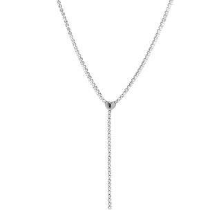 Michelle Bijoux Necklace Y shape white stone heart