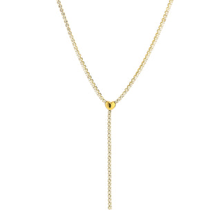 Michelle Bijoux Necklace Y shape white stone heart
