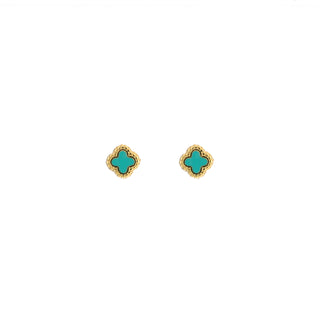 Michelle Bijoux Ear Studs Clover gold (5mm)