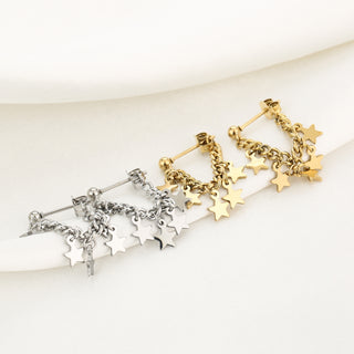 Michelle Bijoux Stud Earrings Necklace Stars