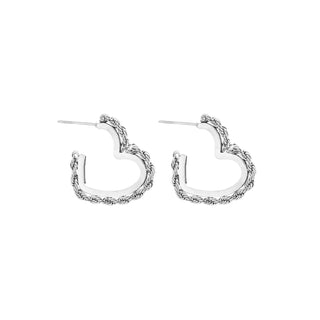 Michelle Bijoux Ear Studs Heart Twisted Small