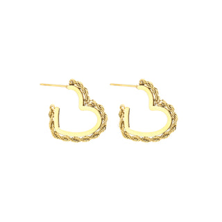 Michelle Bijoux Ear Studs Heart Twisted Small