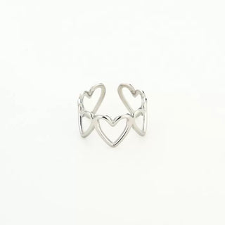 Bijoutheek Ring (Schmuck) Große Herzen