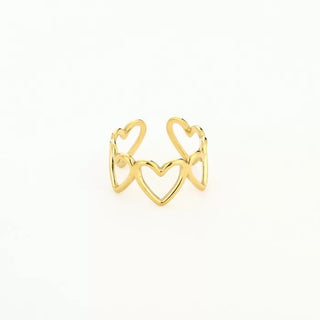 Bijoutheek Ring (Schmuck) Große Herzen