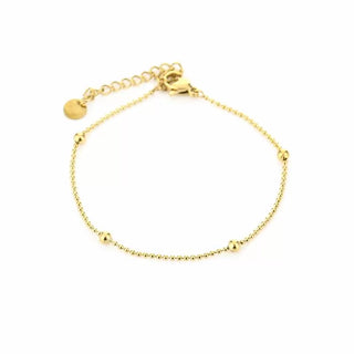 Bijoutheek-Armband (Schmuck) Kugeln klein und groß Gold