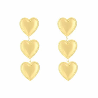 Bijoutheek Ear Studs 3 hearts