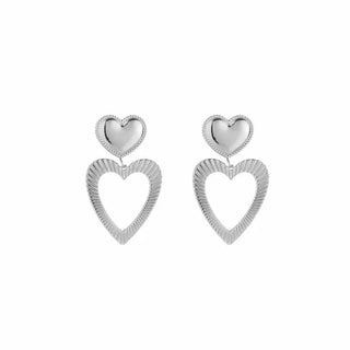 Bijoutheek Ear Studs Two Hearts