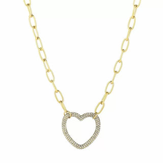 Bijoutheek Necklace Link Heart Zirconia