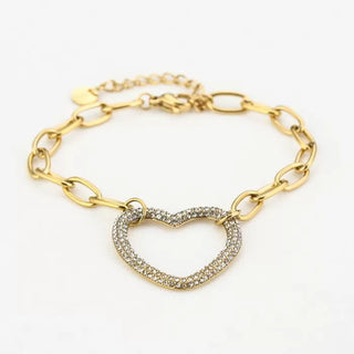 Bijoutheek Bracelet (jewelry) Link Heart Zirconia