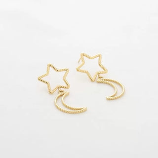 Michelle Bijoux Ear Studs Moon Star Edited
