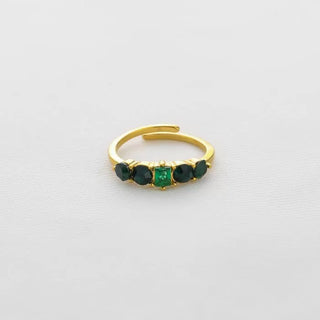 Michelle Bijoux Ring (Sieraad) 5 Stenen Op Rij (One Size)