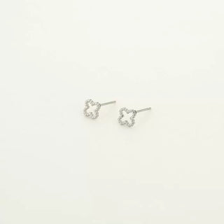 Koop silver Bijoutheek Ear studs open clover