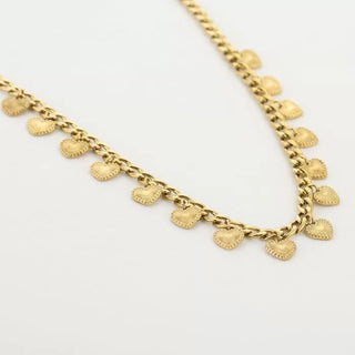 Bijoutheek Necklace links charms radiate hearts