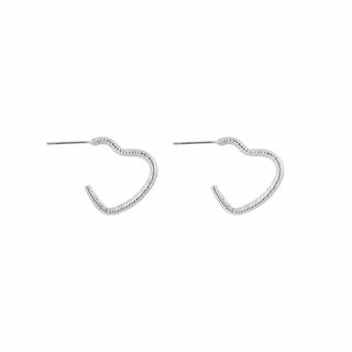 Koop silver Bijoutheek Ear studs decorated heart (2cm)