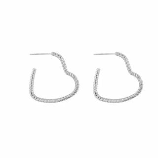 Bijoutheek Ear studs decorated heart (2.5cm)