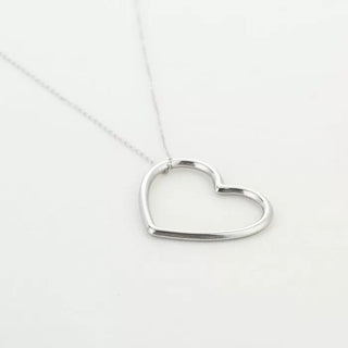 Koop silver Bijoutheek Collier big open heart