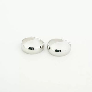 Kaufen silber Bijoutheek-Ohrringe, schlichter Creolen (2,4 cm – 4,4 cm)