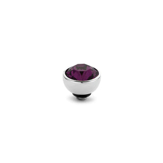 Kopen aubergine Melano Twisted Meddy CZ Stone Zilver (4MM)