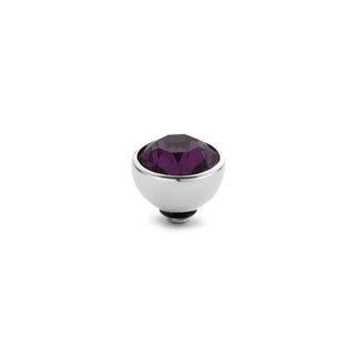 Koop eggplant Melano Twisted Meddy 5012 CZ Stone Silver (8MM)
