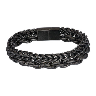 Kopen zwart iXXXi Jewelry heren armband Hawaii Zwart (LENGTE: 22.5CM)