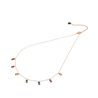 GO Dutch Label Necklace multi stone drops Gold