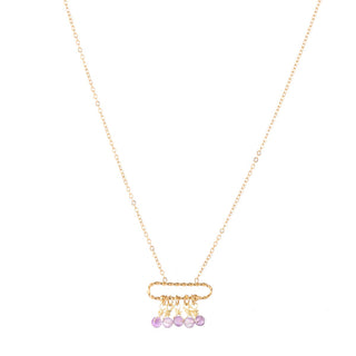 Go Dutch Label Ketting veiligheidspeld blauwe kralen