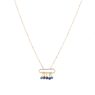 Go Dutch Label Ketting veiligheidspeld blauwe kralen