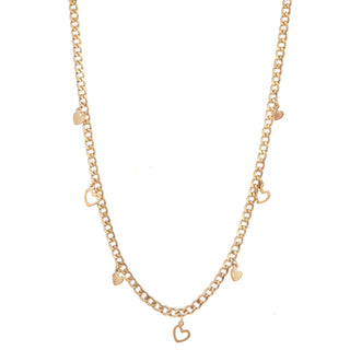 Kopen goud Go Dutch Label Collier hart open dicht hangend
