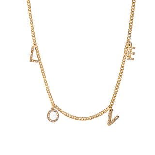 Kopen goud Go Dutch Label Collier Love with stones